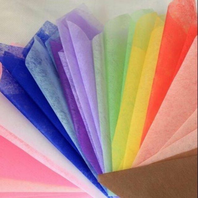 Giấy lụa gói hoa mếch mỏng set 50 tờ