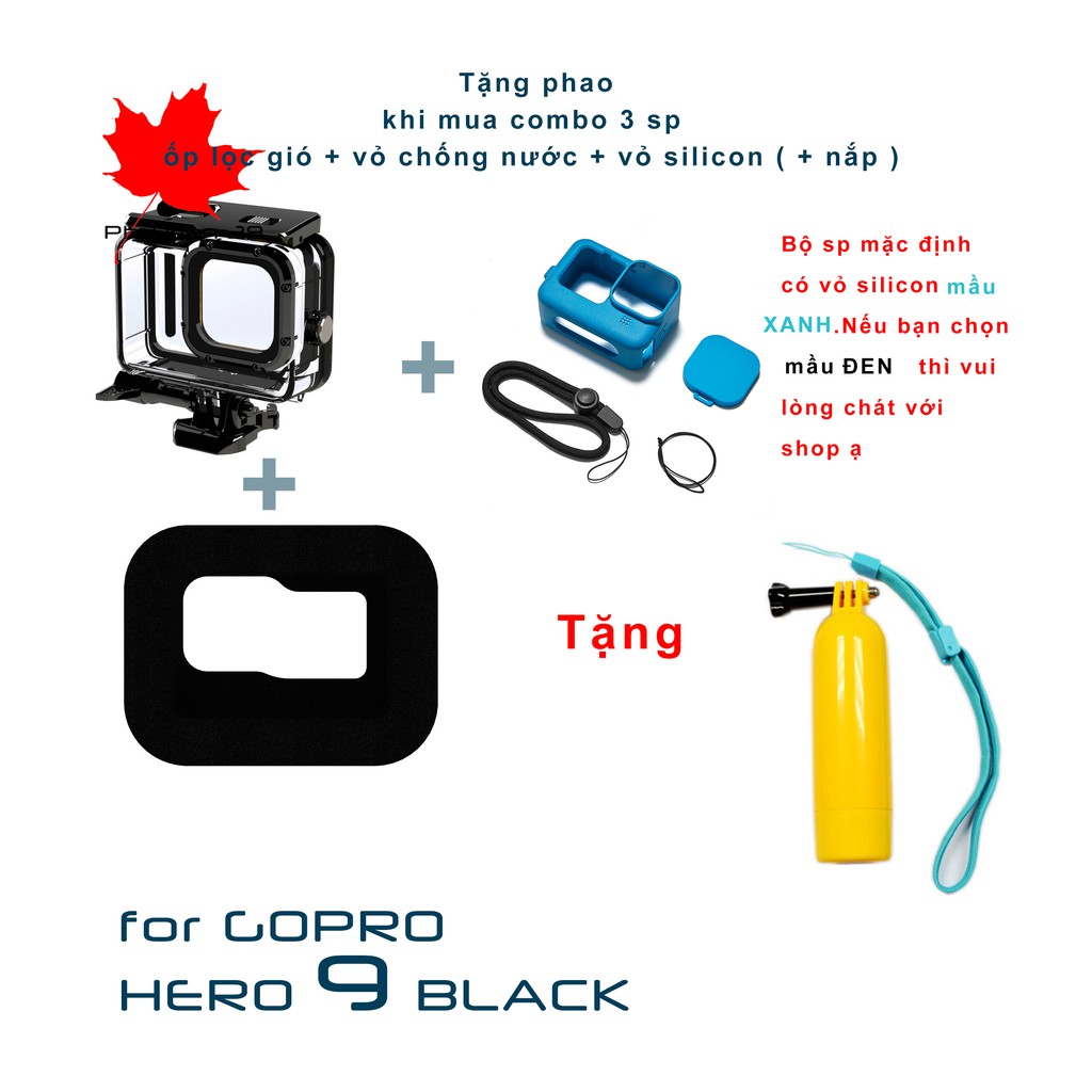 [ GOPRO 9 ] Vỏ silicon + nắp cho gopro hero 9 Black