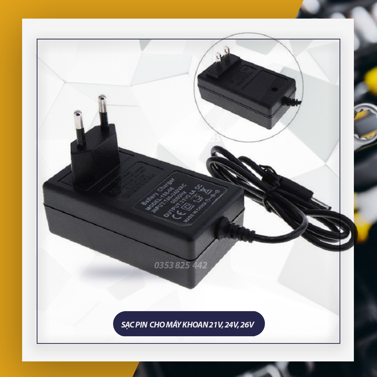Sạc 12v, 21v cho các dòng máy pin 5 cell
