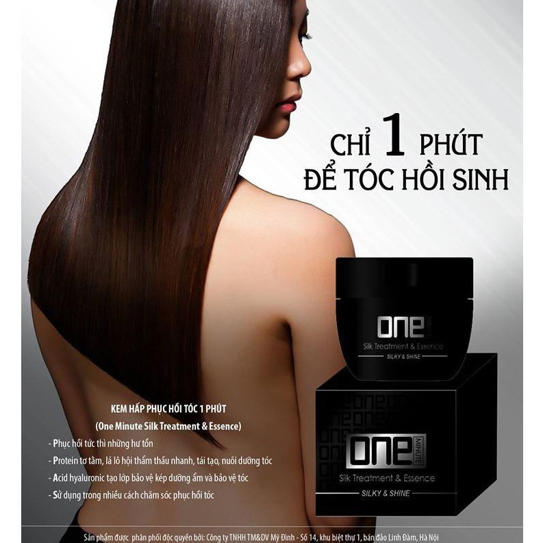 Hấp phục hồi tóc 1 phút One Minute Mask Silk Treatment And Essence (Sophia Platinum) 450ml +