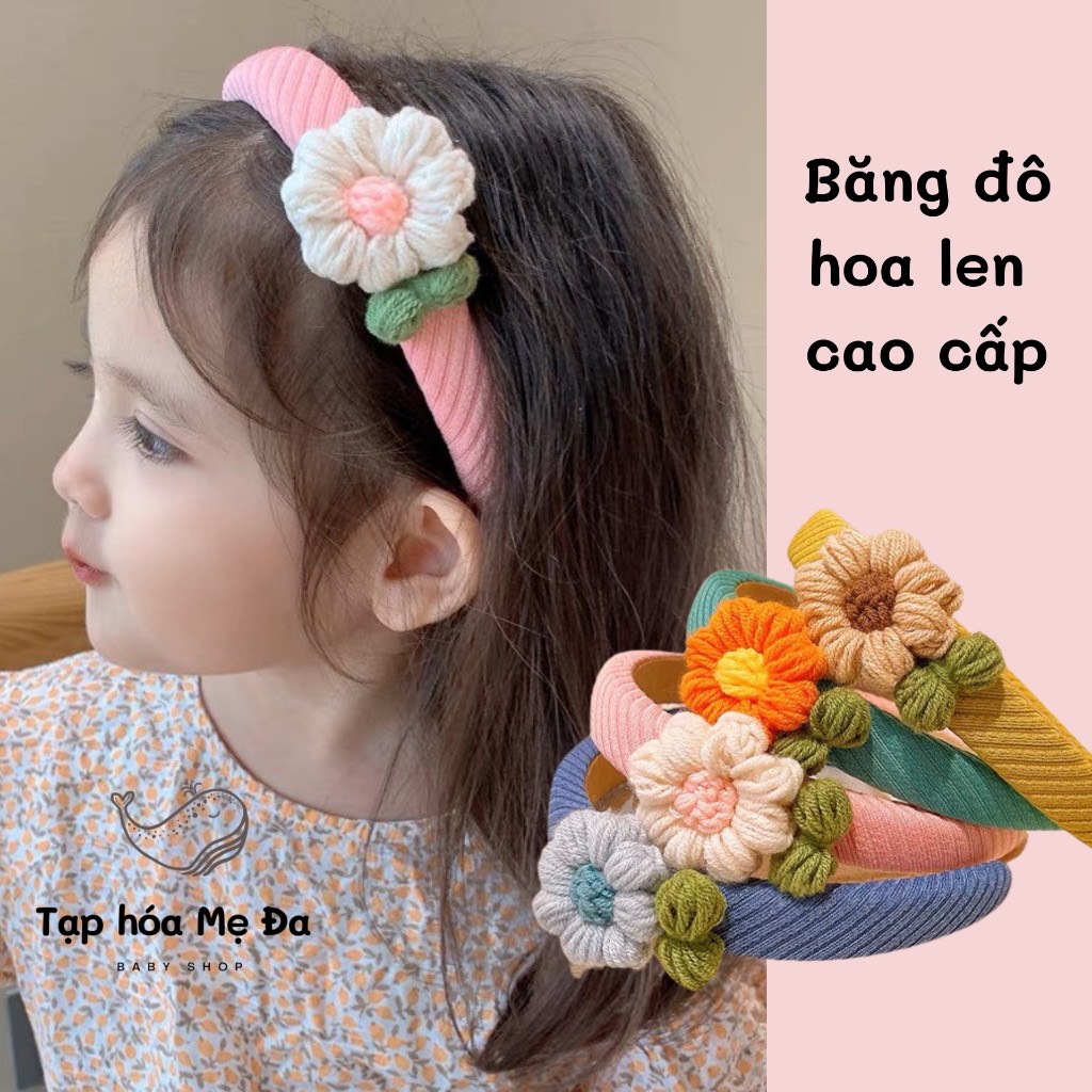 Kẹp ren nơ hoa phối ruy băng màu sắc ngọt ngào dễ thương phong cách Hàn