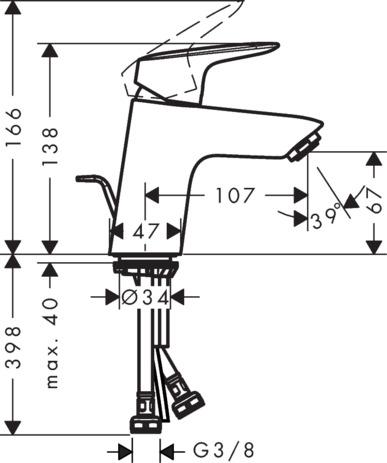 Vòi chậu Hansgrohe Logis 70 (71070000)