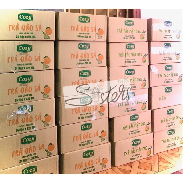 [HCM] [ 1 Thùng 24 HỘP ] Trà hoa quả cozy đào sả