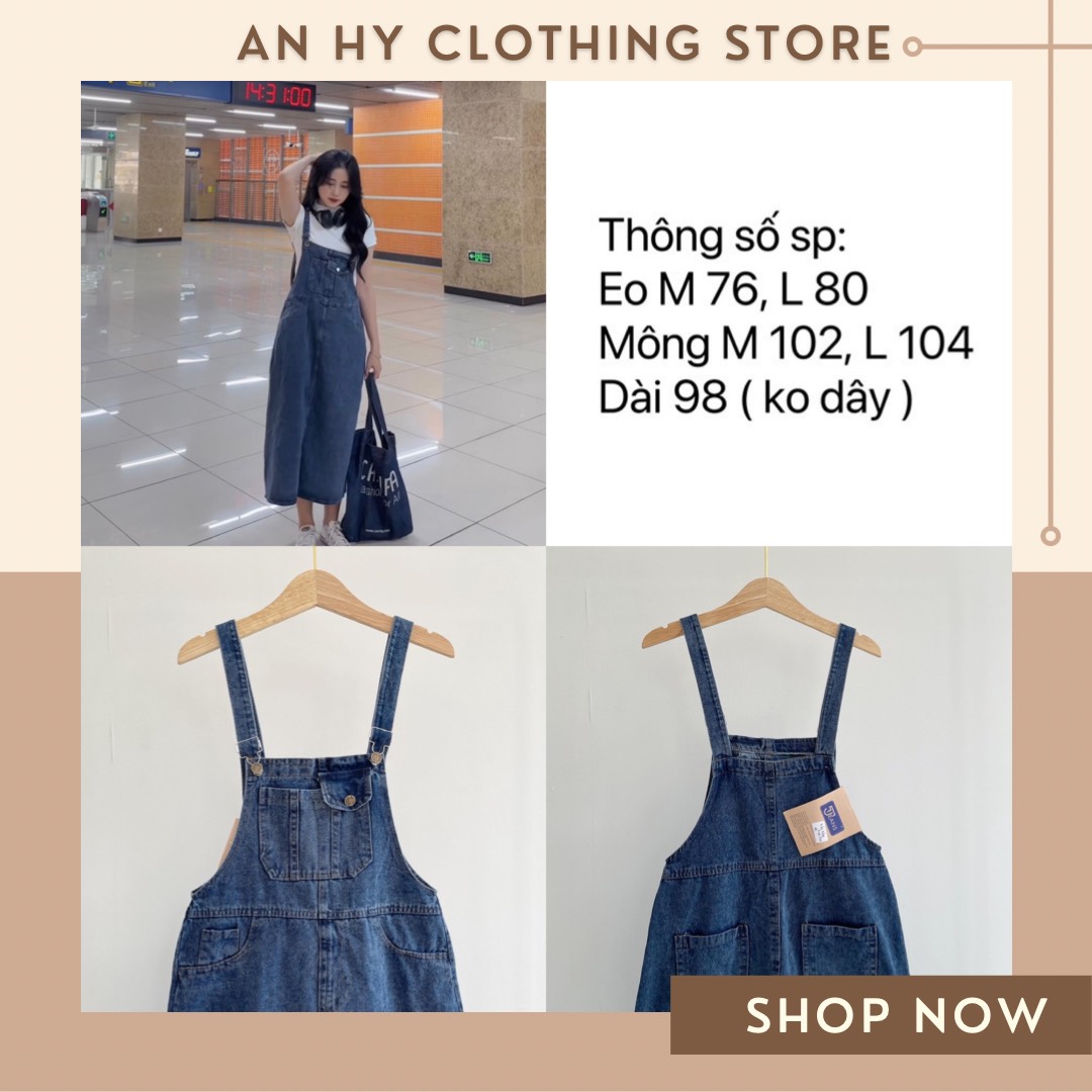 (ảnh thật, hoả tốc) 🌱 new in - Yếm jean túi hộp 🥑