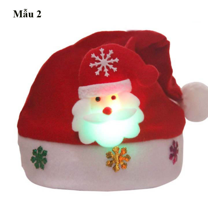 MŨ NOEL CÓ ĐÈN LED CHỚP NHÁY