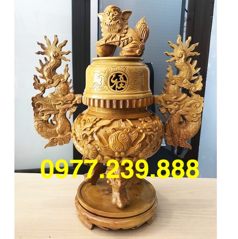 đỉnh bằng gỗ mít 55cm