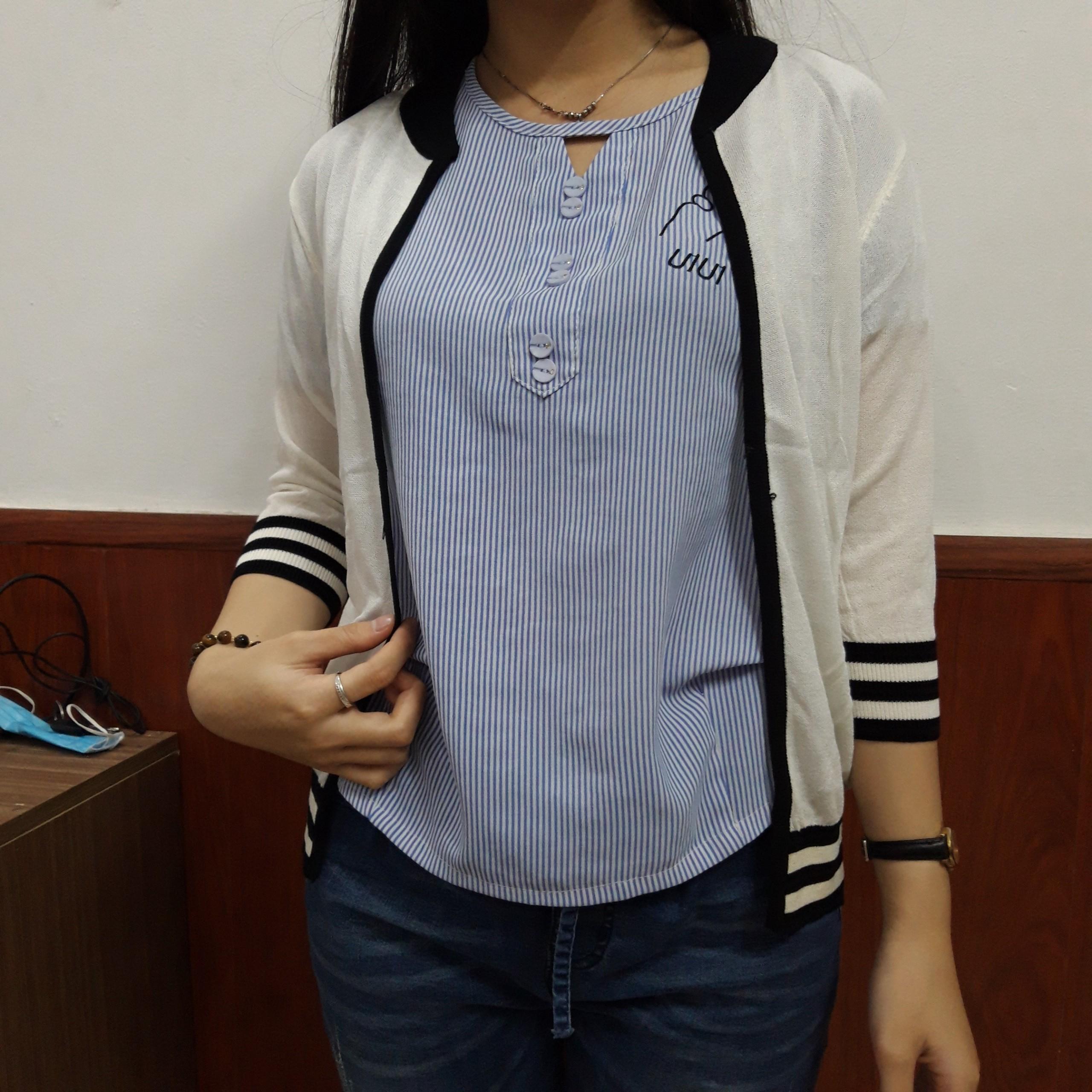 Áo khoác len tay lửng