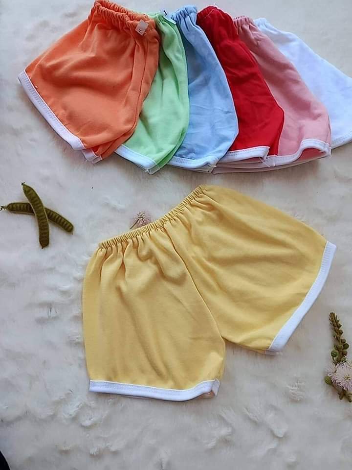 Set 10 quần đùi cotton trơn mỏng mát cho bé yêu