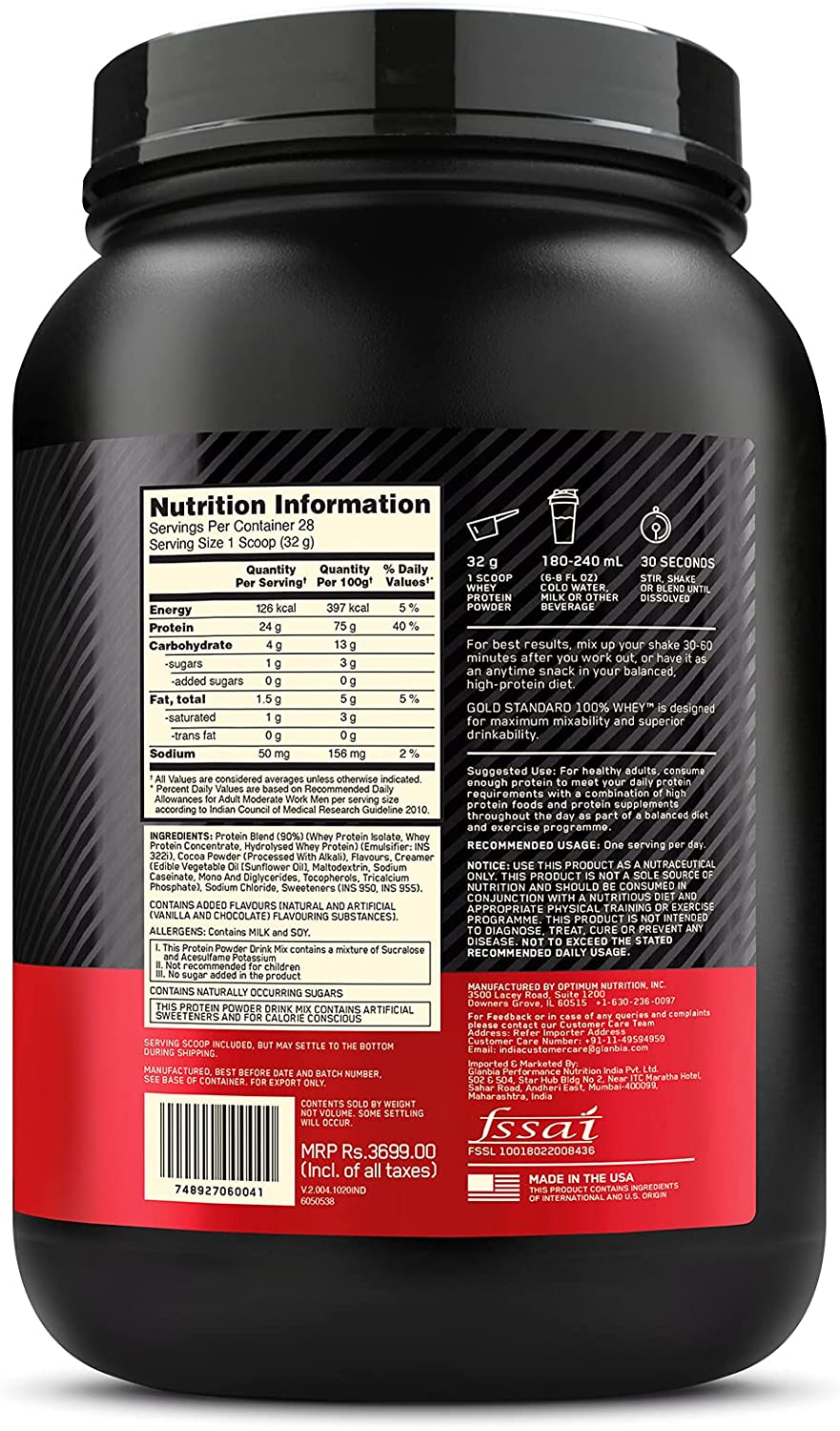 Whey Potein ON Whey Gold Standard hộp 2lbs (907g)