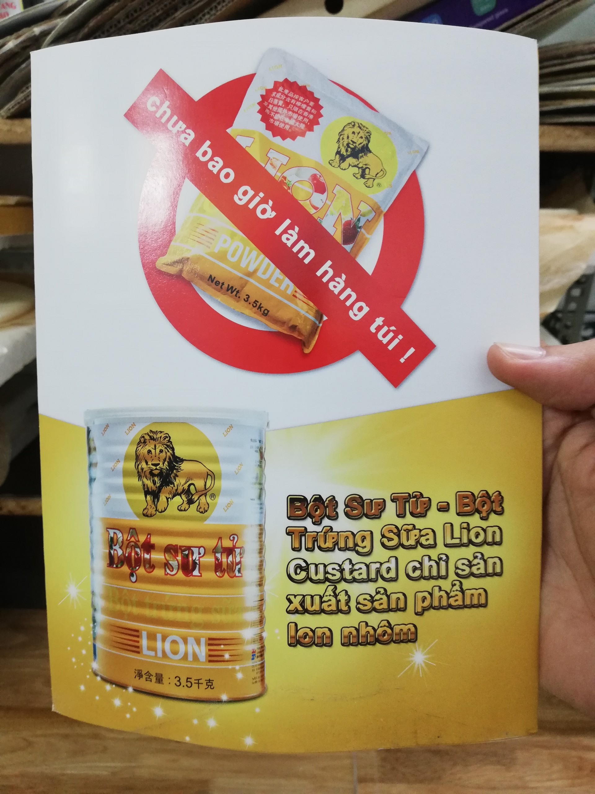 [HỘP LỚN 3.5kg] BỘT TRỨNG SỮA (Bột bắp hiệu Sư Tử) [China] LION Custard Powder (euf)