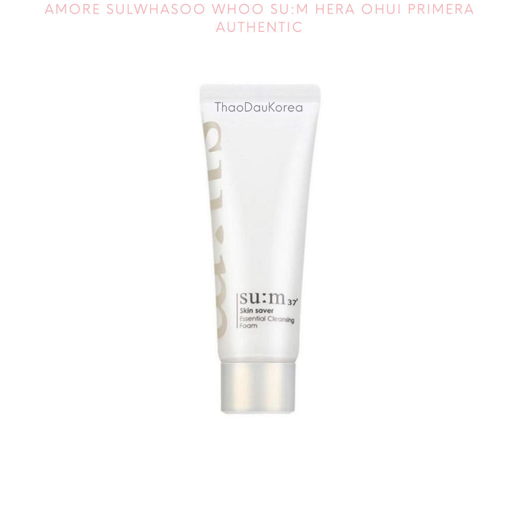 Sữa rửa mặt su:m 37 skin saver essential cleansing foam- trắng da sạch sâu mềm mịn tuýp 40ml tloskorea cũ