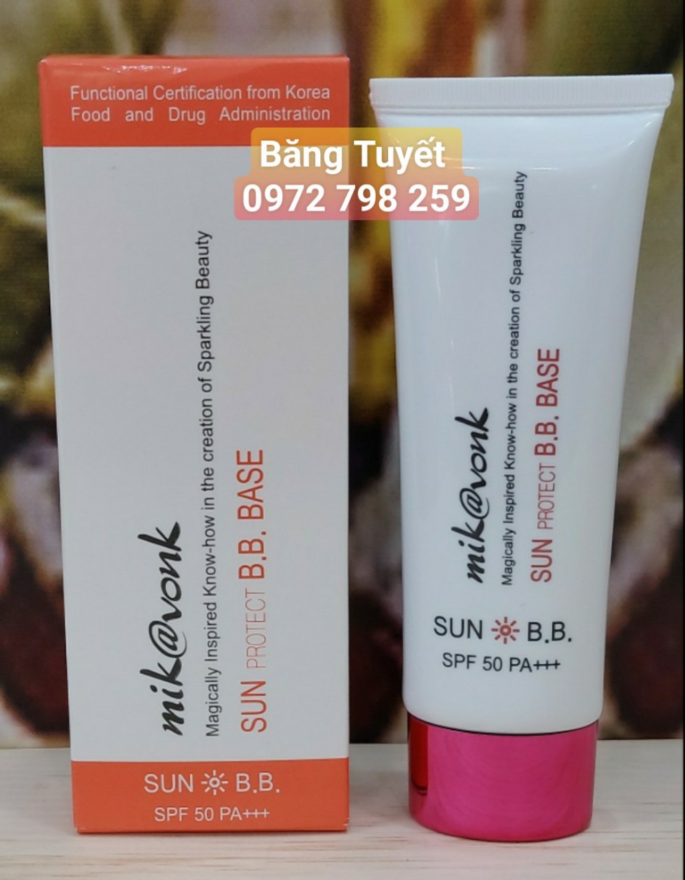 Kem chống nắng dưỡng da Mik@vonk Sun Protect BB Base 60ml
