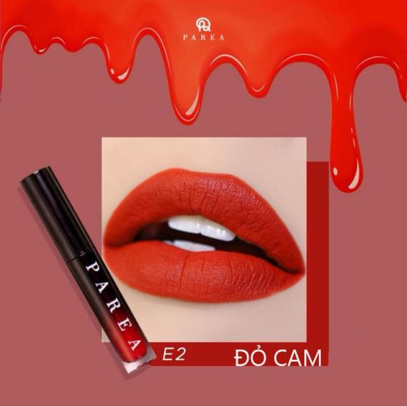 Son Kem Lì PAREA Chu liptick màu đỏ cam