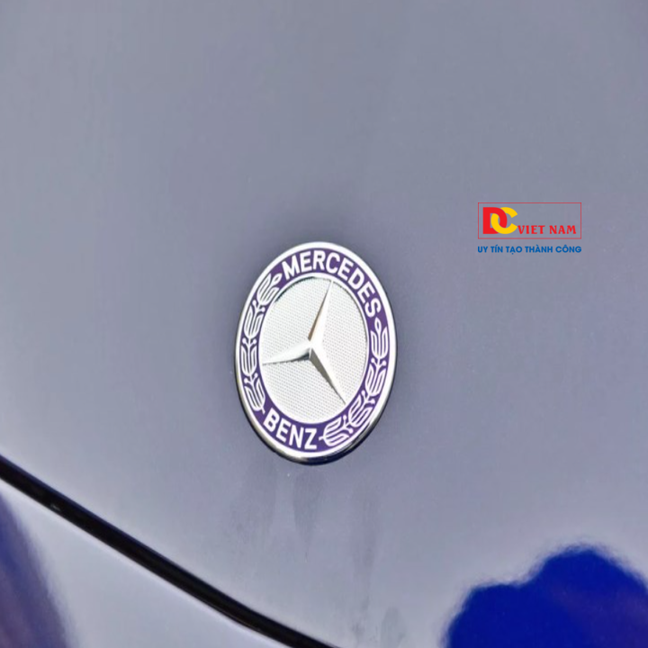 Logo nắp capo đầu xe ô tô-Mercedes W204 - Đường kính 57mm