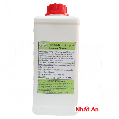 Hương dừa không màu bico 1kg.