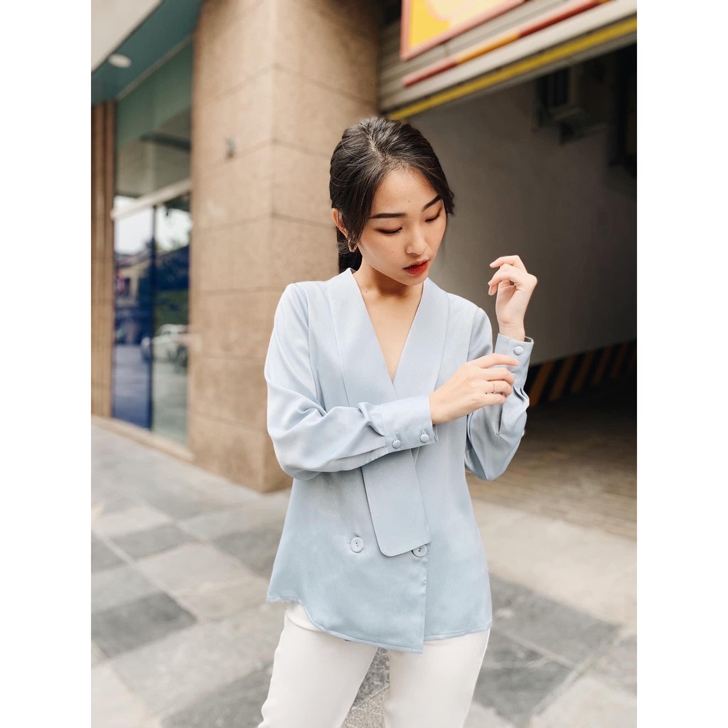 Áo cổ V nữ kiểu 2NDDATE TOP019PB