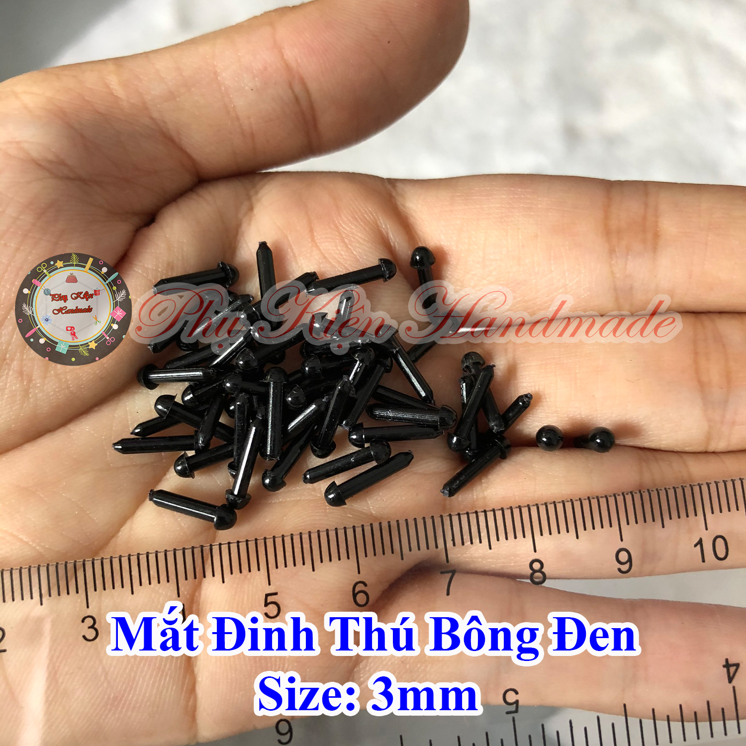 Mắt đinh thú bông đen 6k/10 cặp