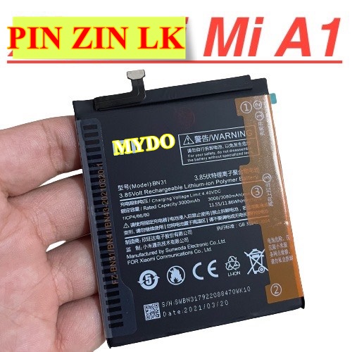 [HCM]Pin điện thoại Xiaomi Redmi Note 5 (Mã BN31) Dung Lượng 3080mAh