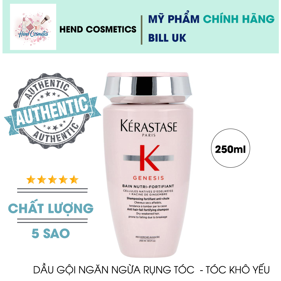 Dầu gội chống rụng tóc Kerastase Genesis Bain Nutri-Fortifiant - Cho tóc khô yếu 250ml