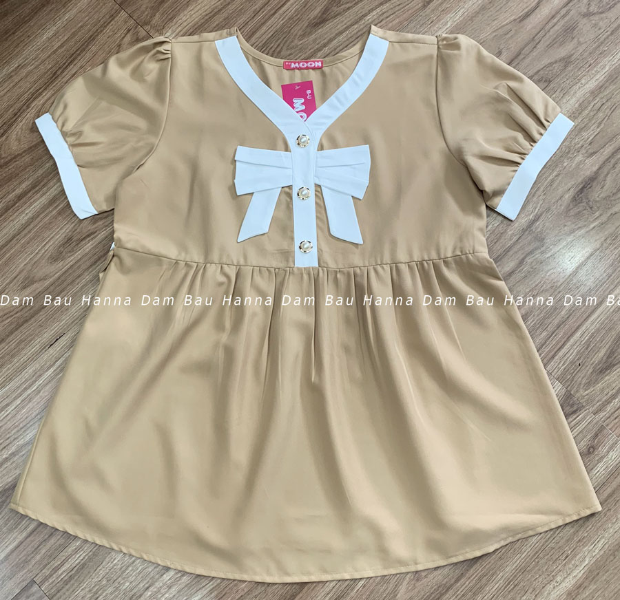Áo bầu xinh dễ thương cho mẹ trẻ vải lụa mango cao cấp thoáng mát không nhăn có size 40-70kg vải mềm mát mùa hè