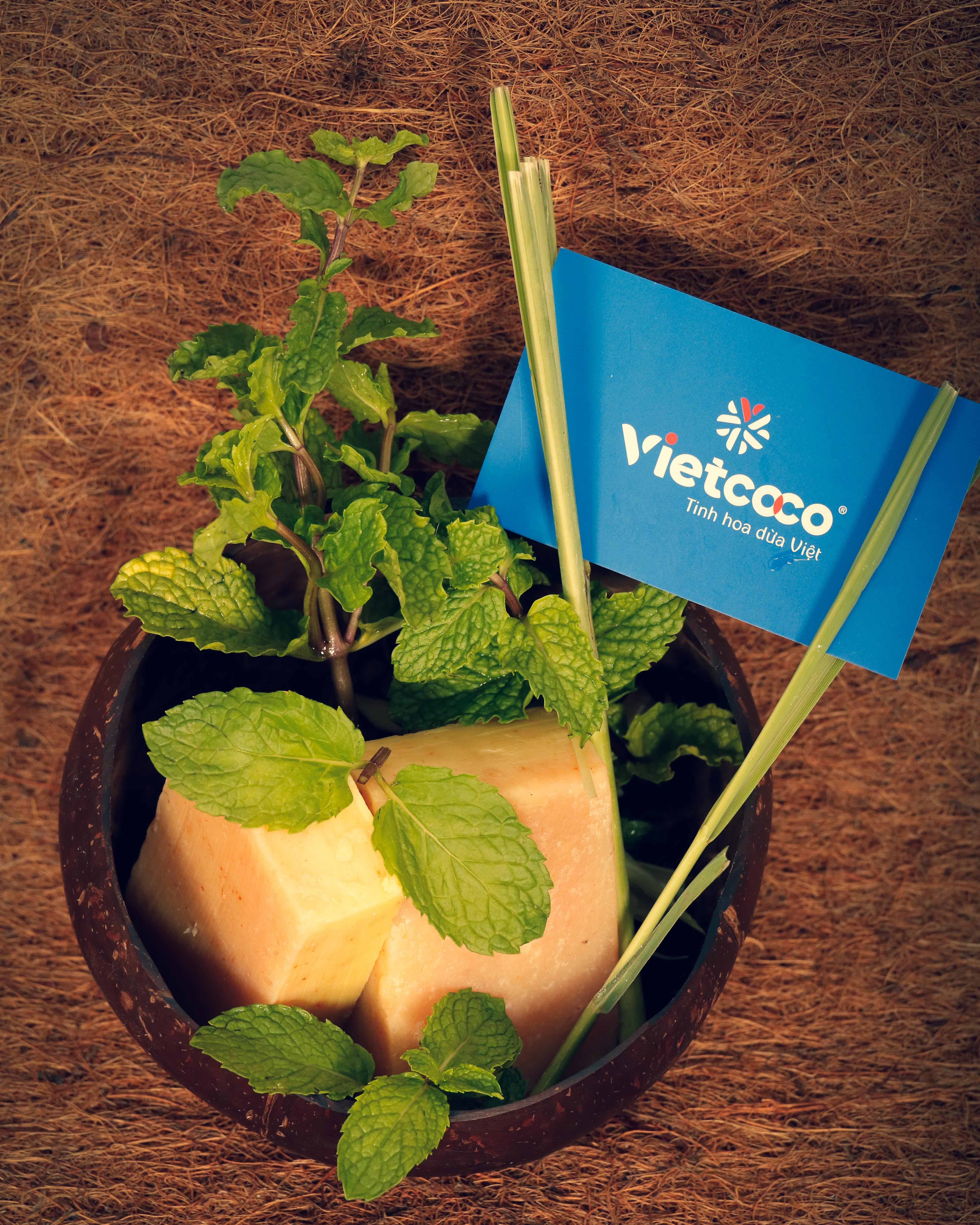 [Hàng tặng không bán] xà bông dừa Vietcoco hương sả chanh 100g
