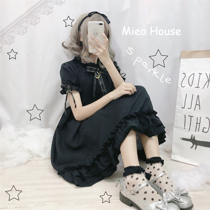 ĐẦM LOLITA GOTHIC + NƠ CỔ