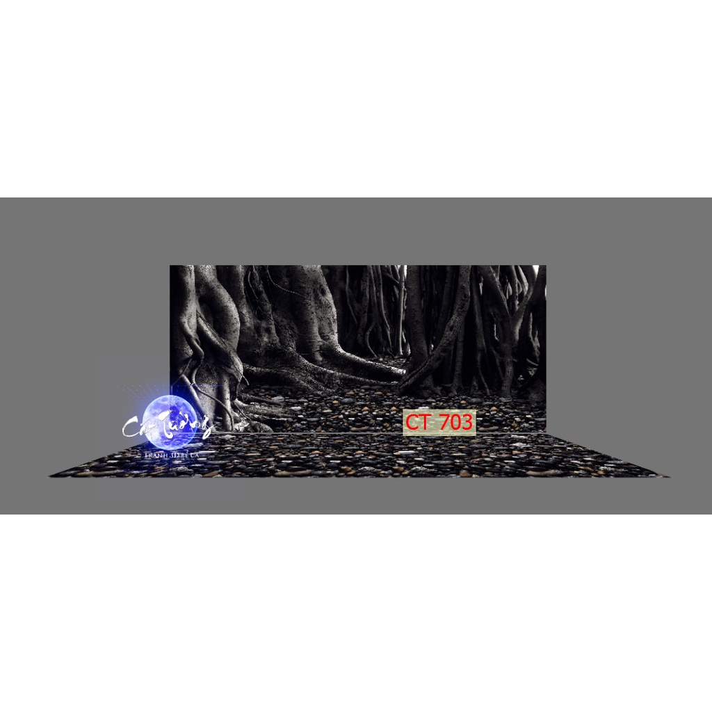 Tranh 3d dán bể cá thủy sinh, bể cá rồng
