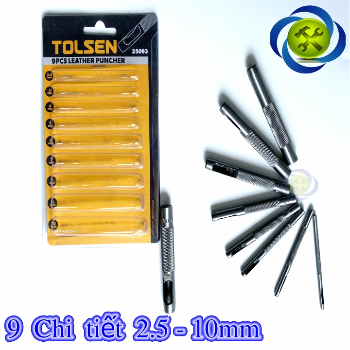 [HCM]Bộ Đục lỗ Tolsen 25093 có 9 chi tiết