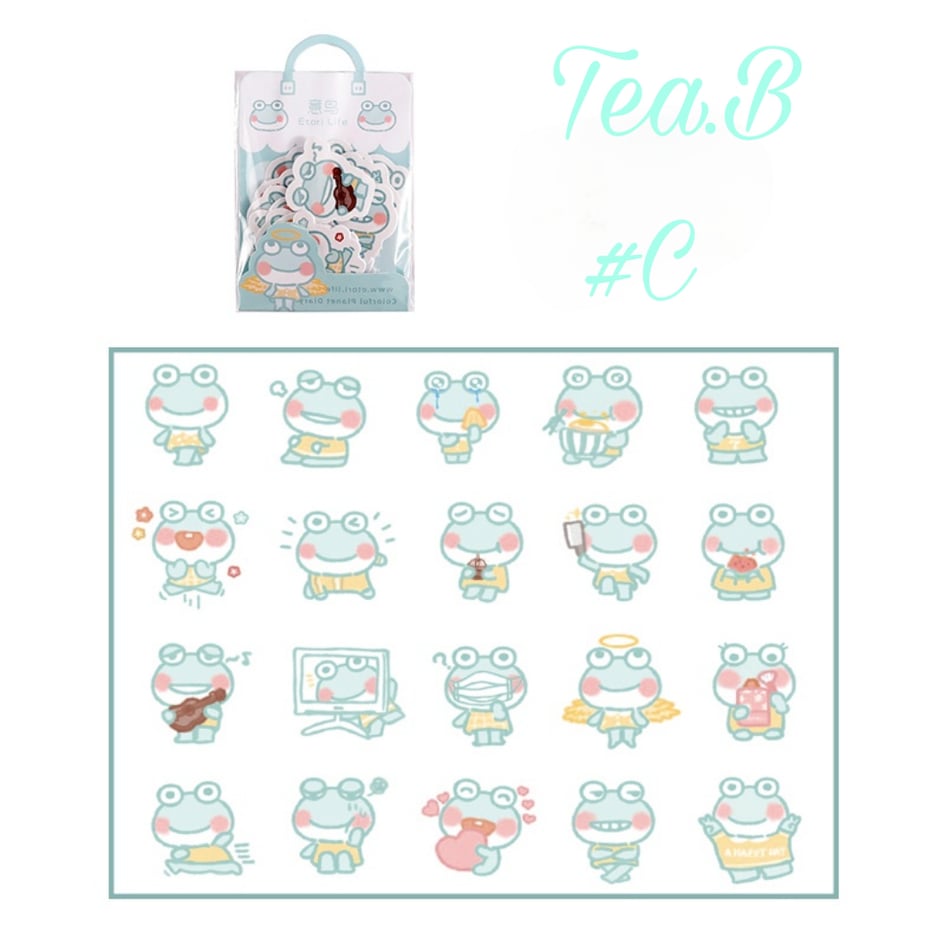 Bộ 40 Sticker (Miếng Dán) Trang Trí DIY (Tea.B_ST37)