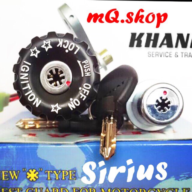 BỘ Ổ KHOÁ XE SIRIUS 2006-2014 (8 CẠNH ĐIỆN VÀ YÊN)