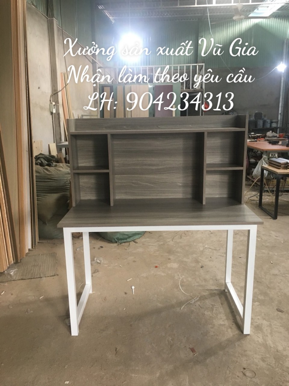 bàn học cho bé bàn làm việc có kệ sách