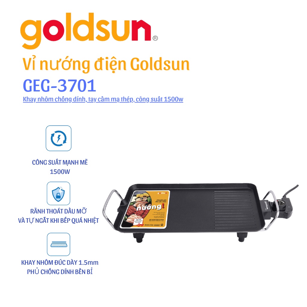 Kitchen electric oven smokeless Goldsun GEG3701, warranty 12 months