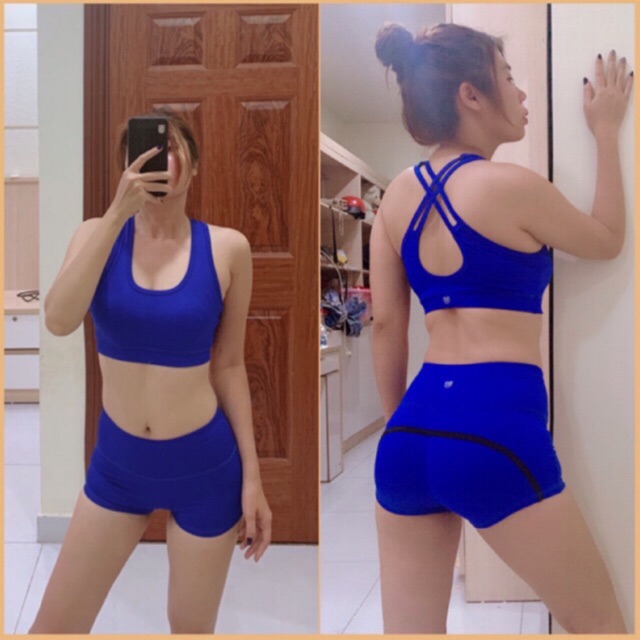 Đồ tập gym aerobic nữ set bộ tập đùi nữ cá tính trẻ trung