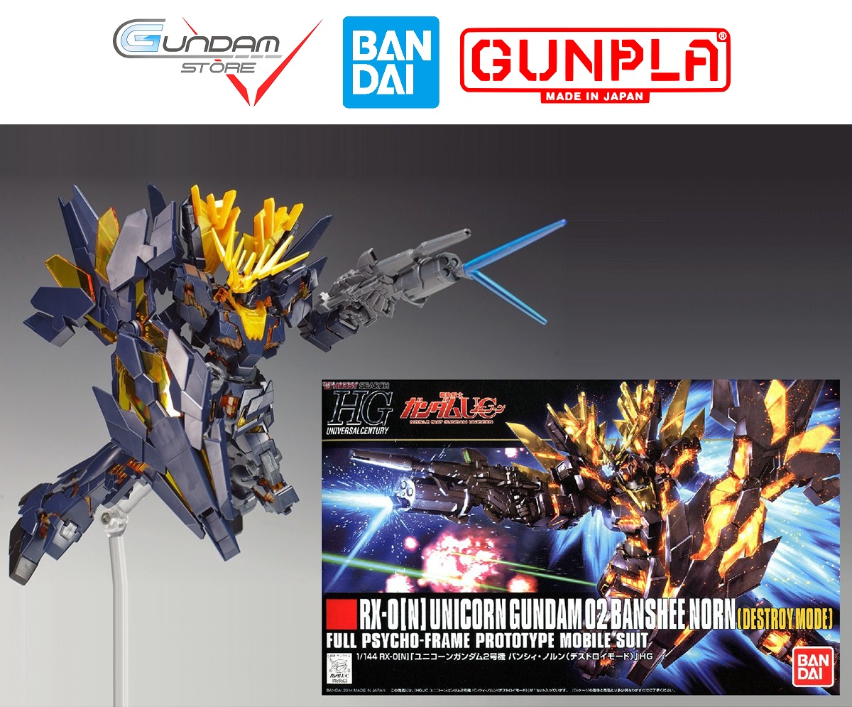 Mô Hình Gundam HG Banshee Norn Destroy Mode Bandai 1/144 HGUC UC Đồ Chơi Lắp Ráp Anime Nhật