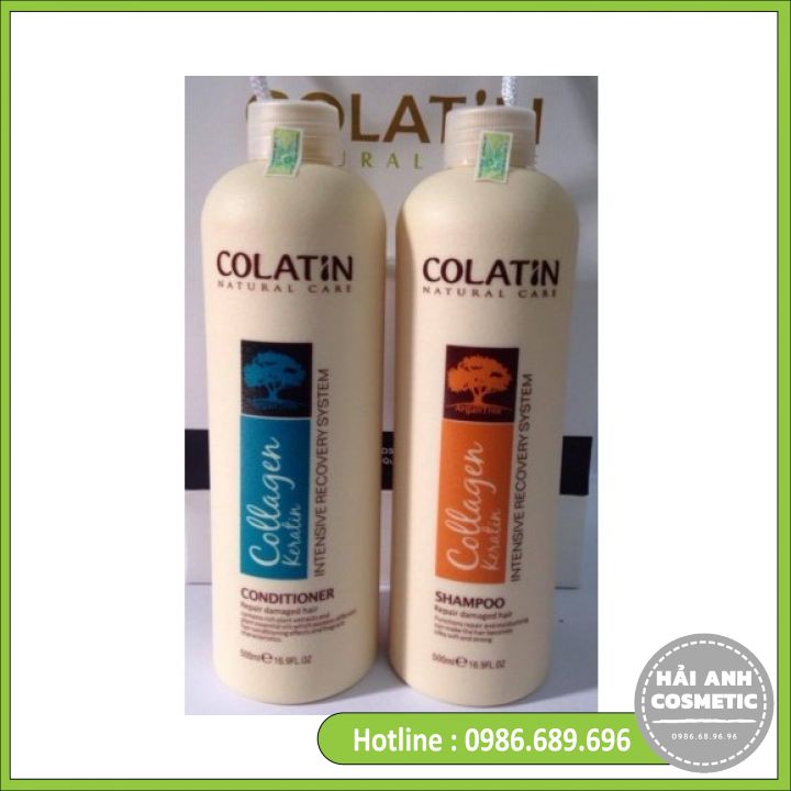 Cặp Dầu Gội Xả Colatin Dưỡng Chất Tơ Tằm
