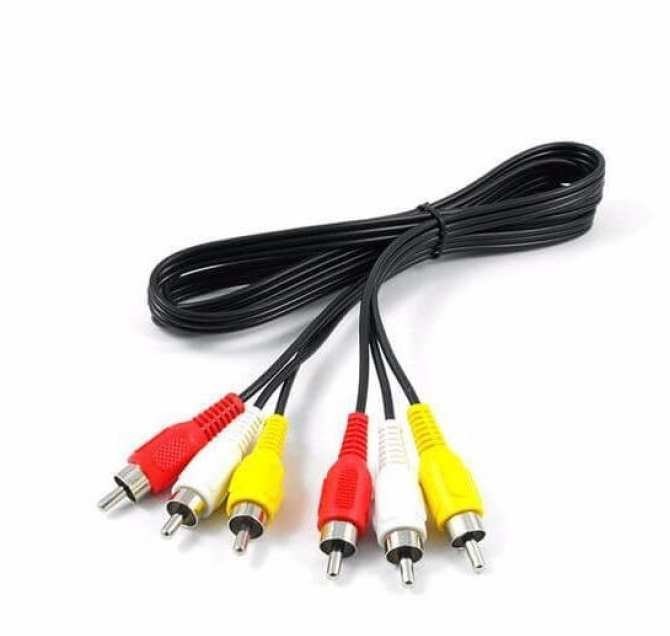 Dây Loa AV 6 Đầu Hoa Sen RCA Dài 1.5M (Đen)