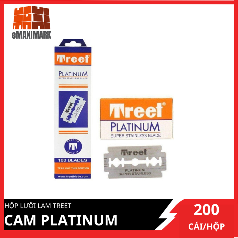 [HCM]Hộp lưỡi lam Treet Cam Platinum (200 lưỡi/hộp) nhập khẩu