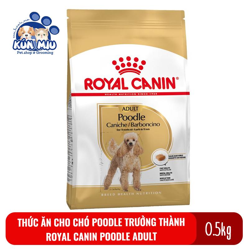 [Hoàn Tiền 10%] Thức ăn cho chó Poodle trưởng thành Royal canin Poodle adult túi 500gr