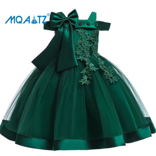 MQATZ Đầm Nữ Hở Vai Buổi Tối 2022 Váy Công Chúa Dự Tiệc Hoa Sinh Nhật, Váy Cưới Cho Bé Gái, 3-10 Năm L5081 thumbnail