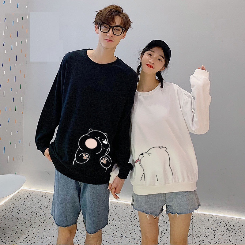 Áo đôi sweater nam nữ in gấu siêu đẹp