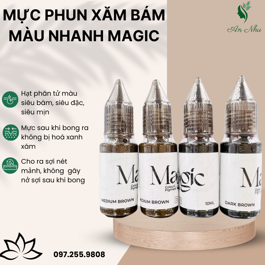 Mực phun xăm bám màu nhanh MAGIC