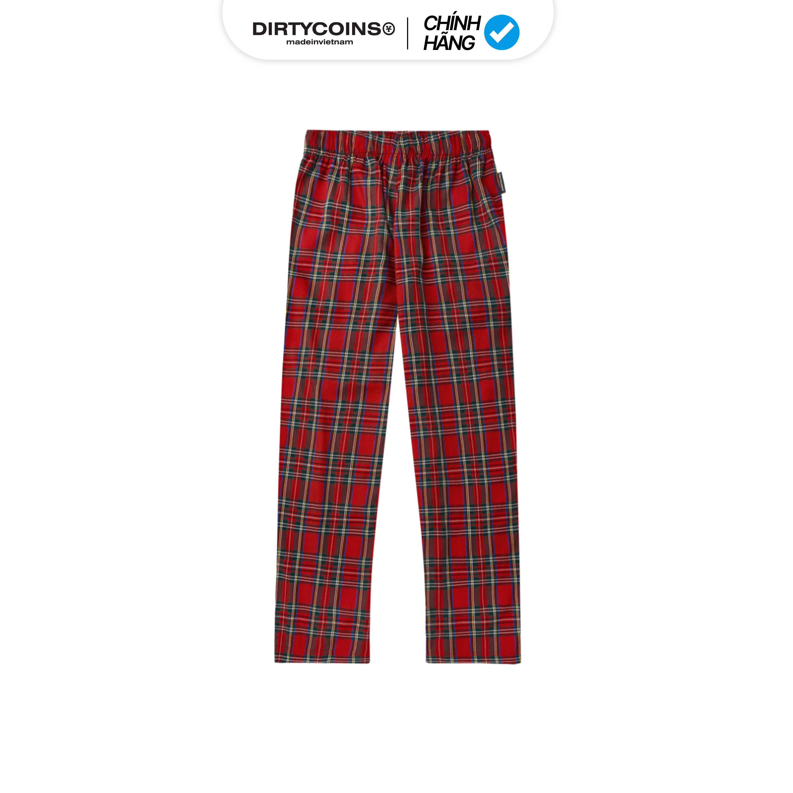 Quần Dirty Coins Logo Plaid Pants - Red