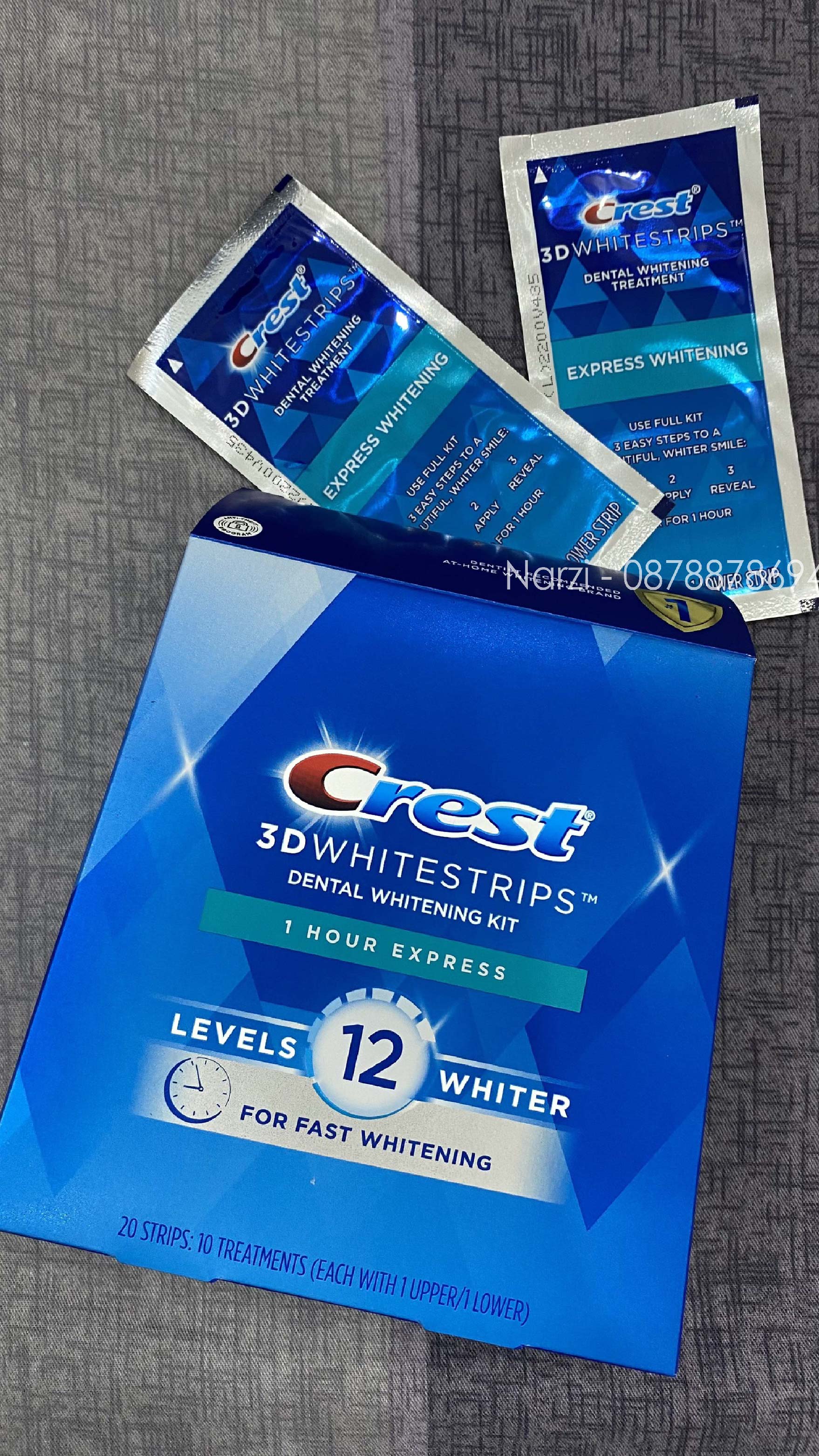 (FULL BOX) MIẾNG DÁN TRẮNG RĂNG CREST 3D WHITE