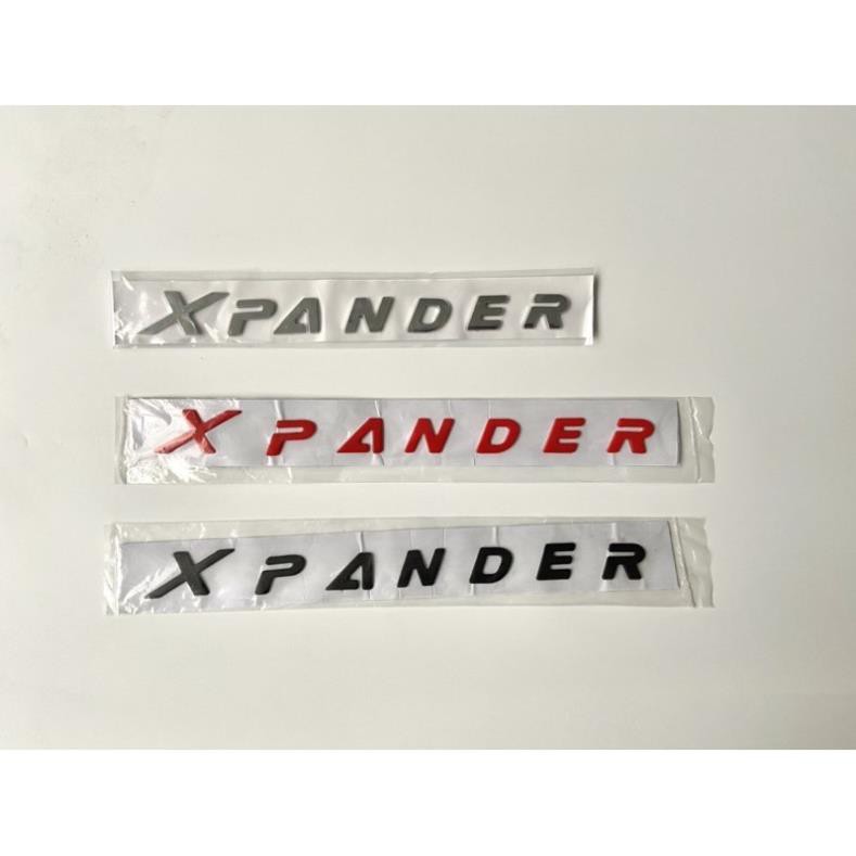 Chữ dán logo nổi XPANDER Nhựa ABS mạ crom