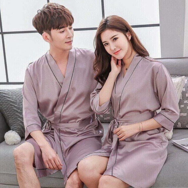 Áo choàng spa, salon tóc, áo choàng make up vải phi lụa cao cấp