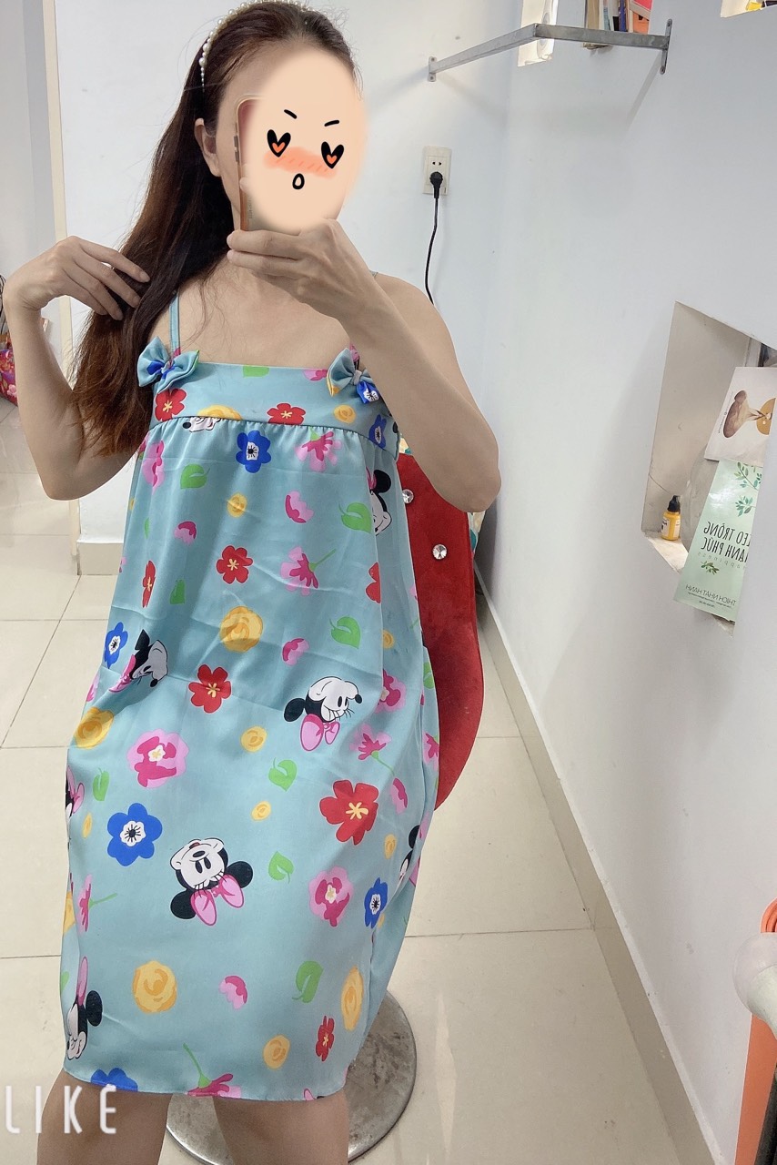ĐẦM PHI LỤA MỀM HOẠT HÌNH DƯỚI 60kg