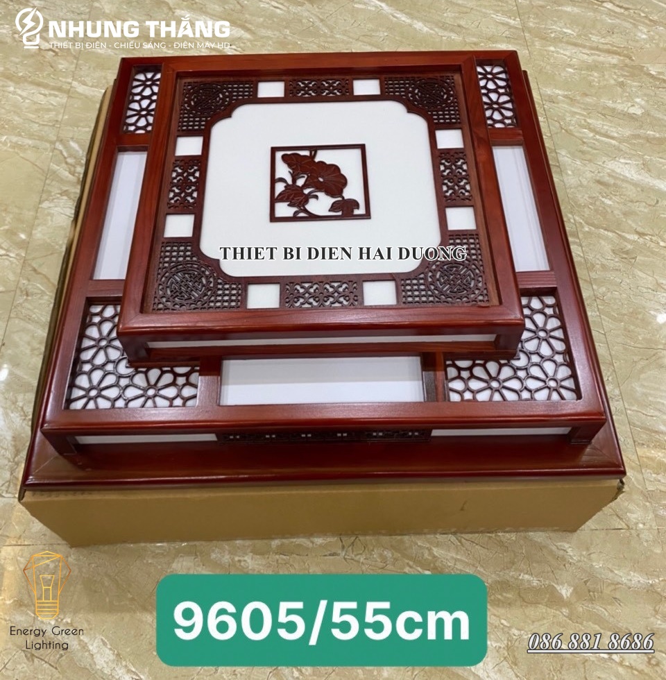 4 mẫu - đèn led ốp trần viền gỗ cao cấp - 3 chế độ ánh sáng - decor trang trí phòng khách,phòng thờ,trần gỗ - bảo hàn 1 năm