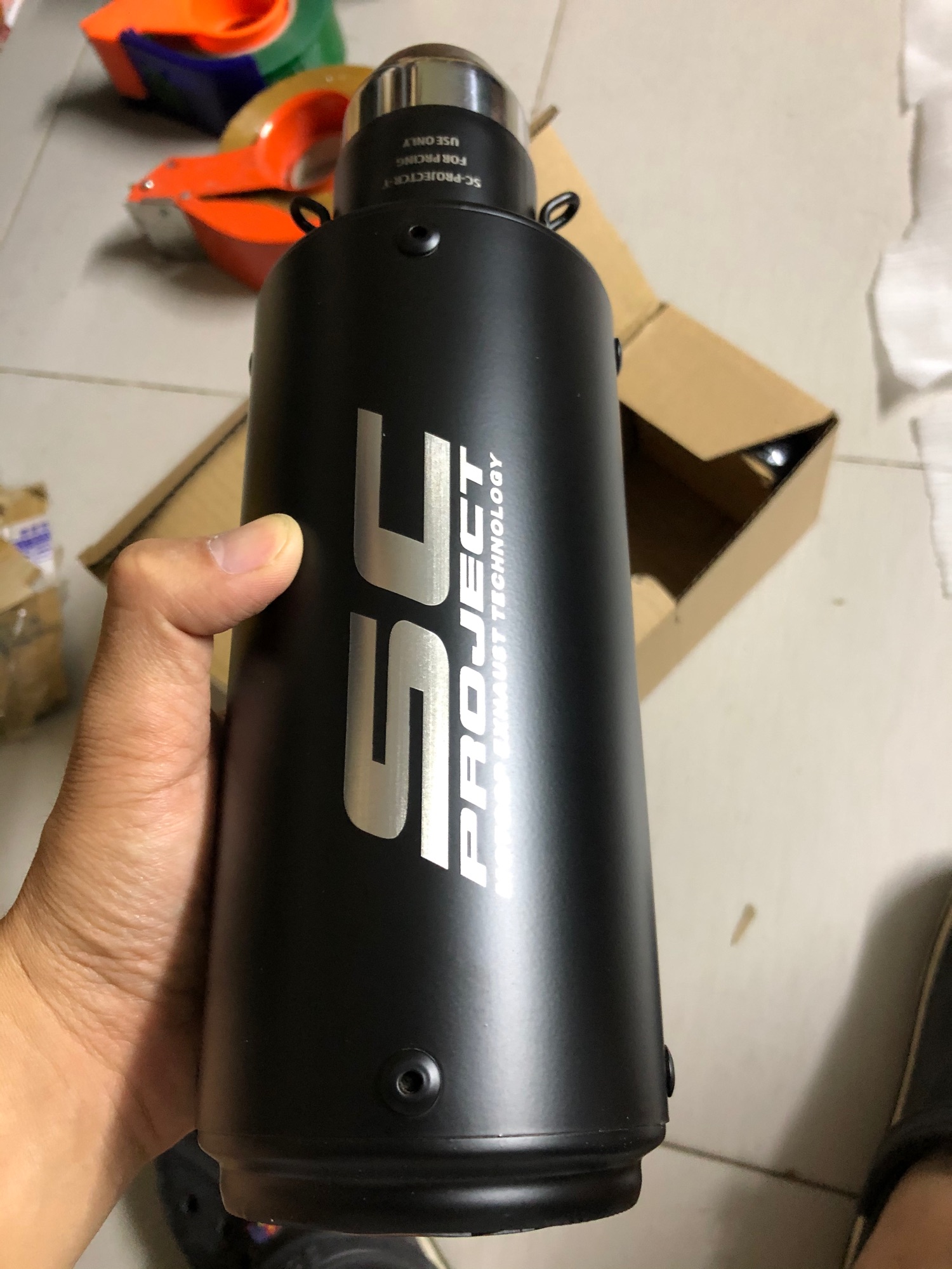Pô Thể Thao SC đen miệng 60mm