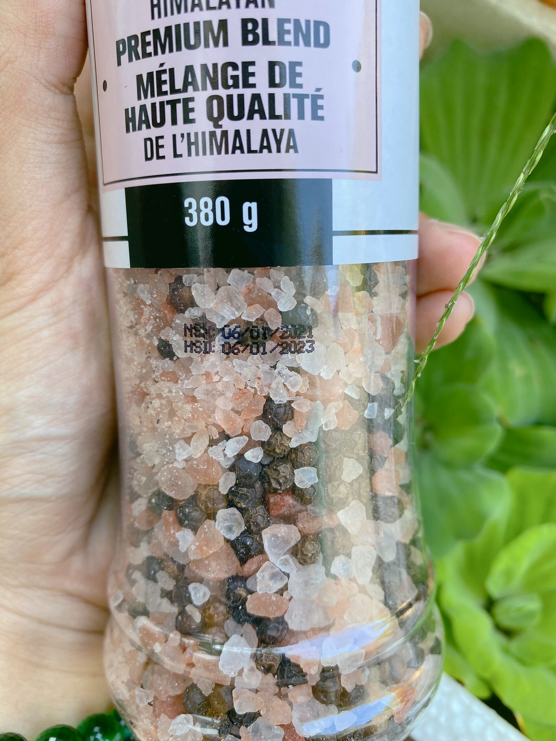 [HCM]Muối hồng Himalayan kèm tiêu sạch chai 380g (nắp có cối xay)