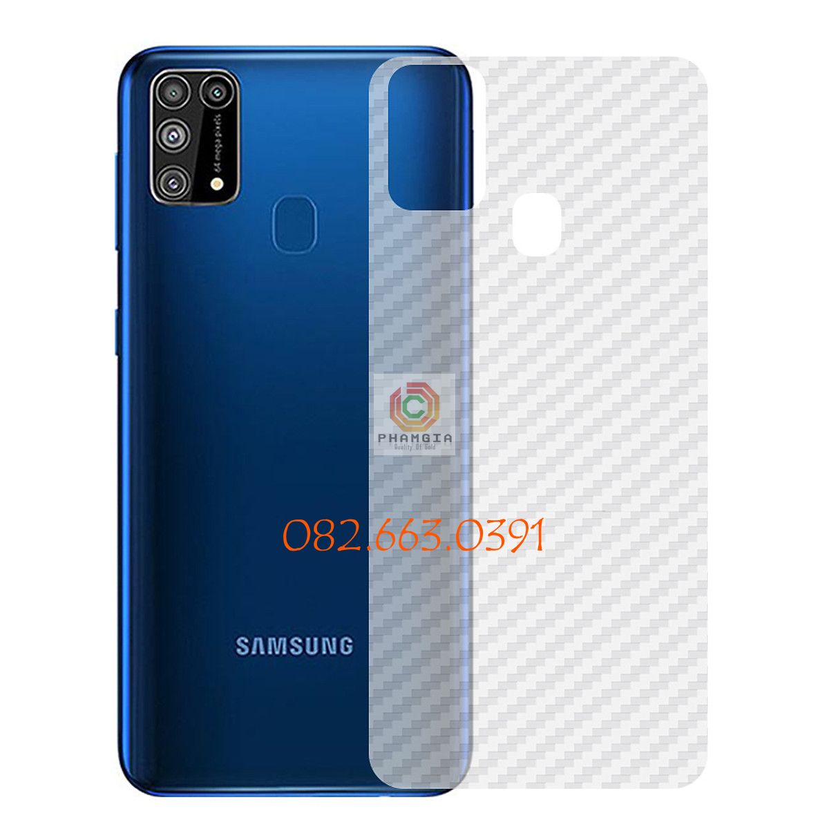 Miếng dán mặt lưng skin carbon Samsung Galaxy M31